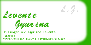 levente gyurina business card